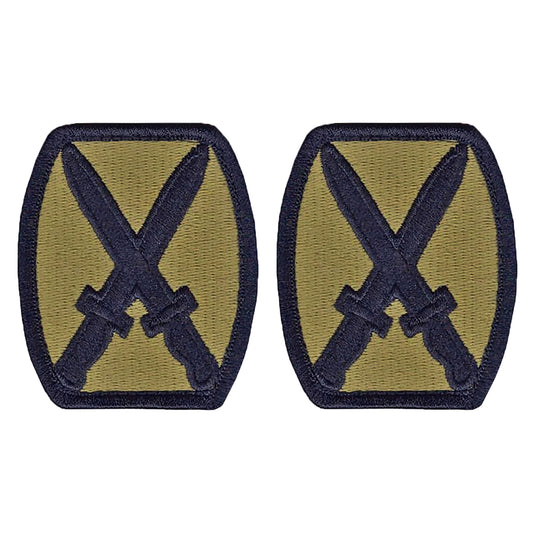 Army 10th Mountain Division OCP Patch w/ Hook Fastener (pair)