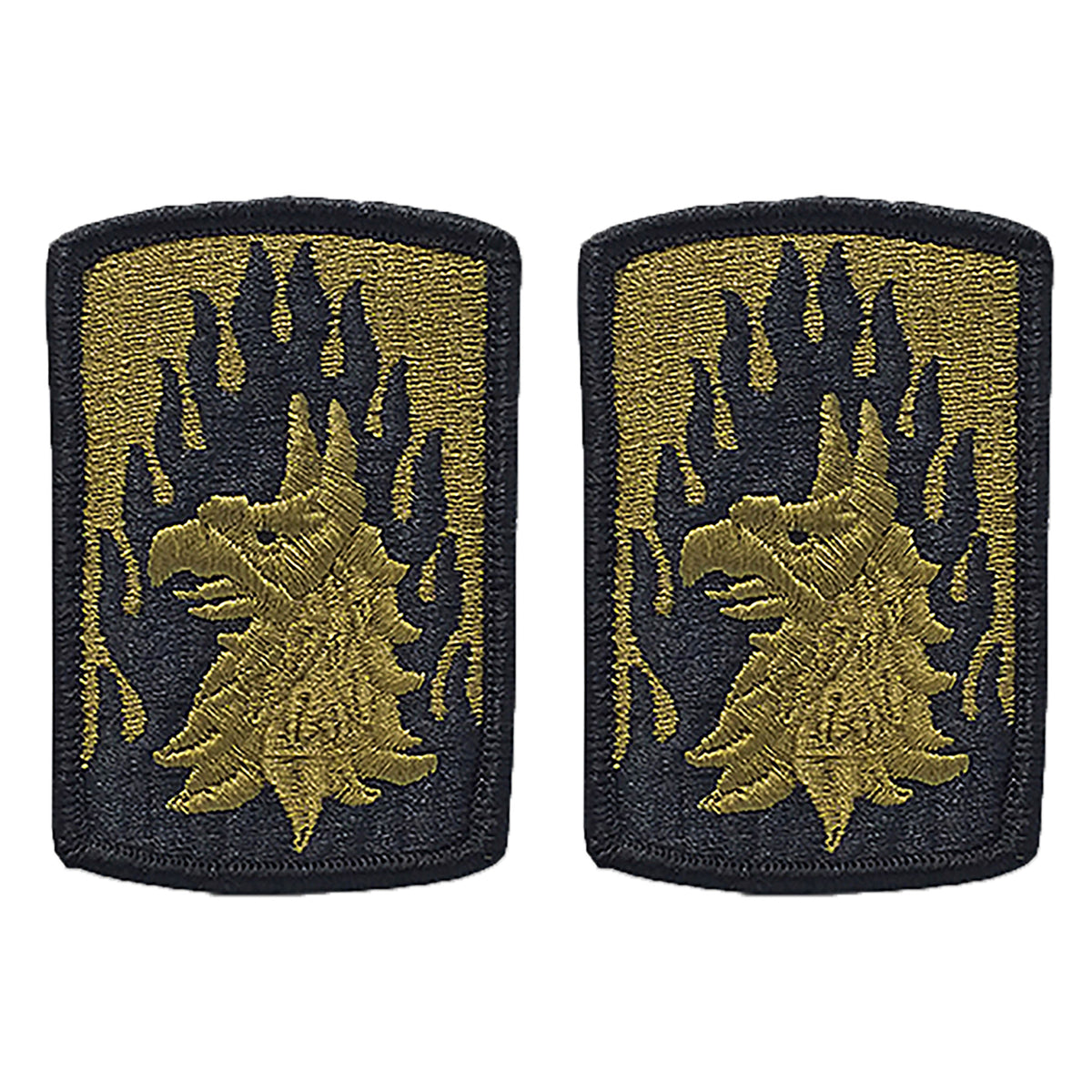 Army 12th Aviation Brigade OCP Patch w/ Hook Fastener (pair)