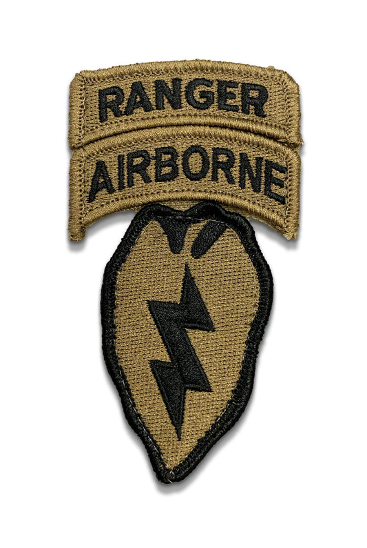 U.S. Army 25th Infantry OCP Patch with Airborne & Ranger Tabs with Hook Fastener (each)