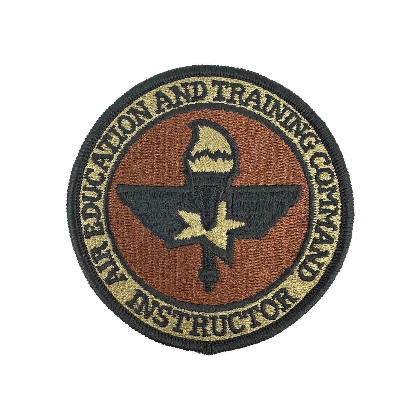 A.F. Air Education & Training Command Instructor Spice Brown OCP Patch W/ Hook Fastener