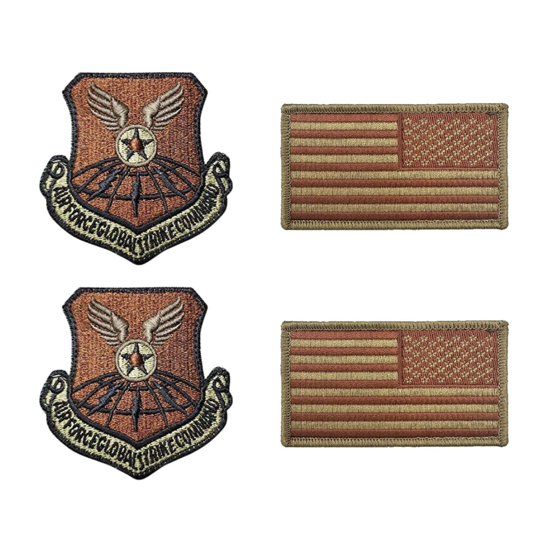US Air Force Global Strike Command OCP Spice Brown Patch and Flag Bund