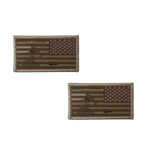 U.S. Army OCP Reverse Camouflage Flag Patch with Hook Fastener (pair)