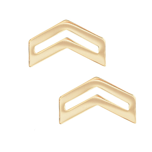 ROTC Corporal STA-BRITE® (Gold) Rank Pin-on (pair)