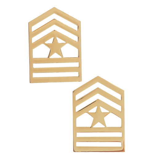 ROTC Sergeant Major STA-BRITE® (Gold) Rank Pin-on (pair)