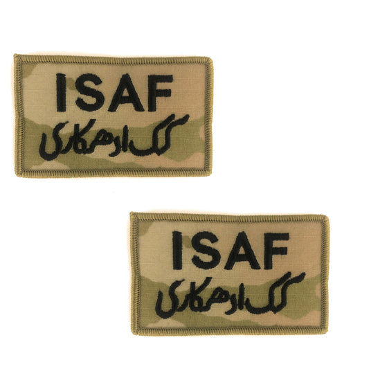 U.S. Army International Security Assistance Force ISAF OCP Patch with Hook Fastener (pair)