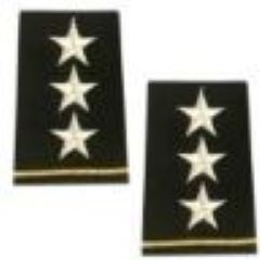 US Army O9 Lieutenant General Shoulder Marks - Small/Female