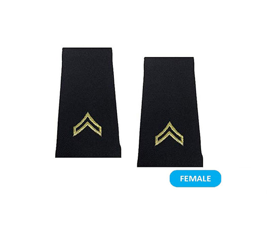 US Army E4 Corporal Shoulder Marks - Small (Female)
