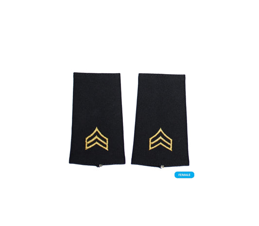 US Army E5 Sergeant Shoulder Marks - Small/Female