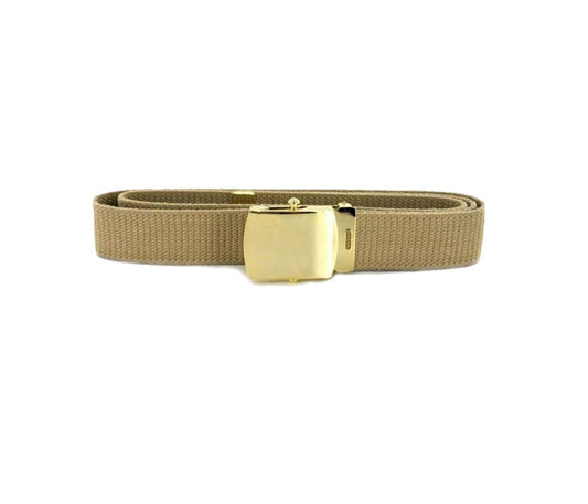 U.S. Military Khaki Belt with Sta-Brite® Buckle and Tip