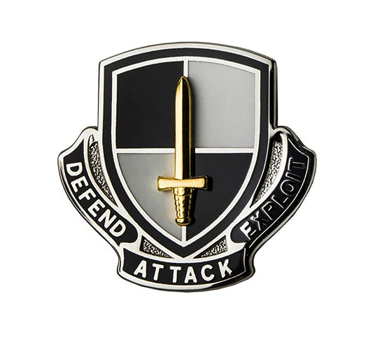 Cyber Regimental Crest "Defend Attack Exploit"