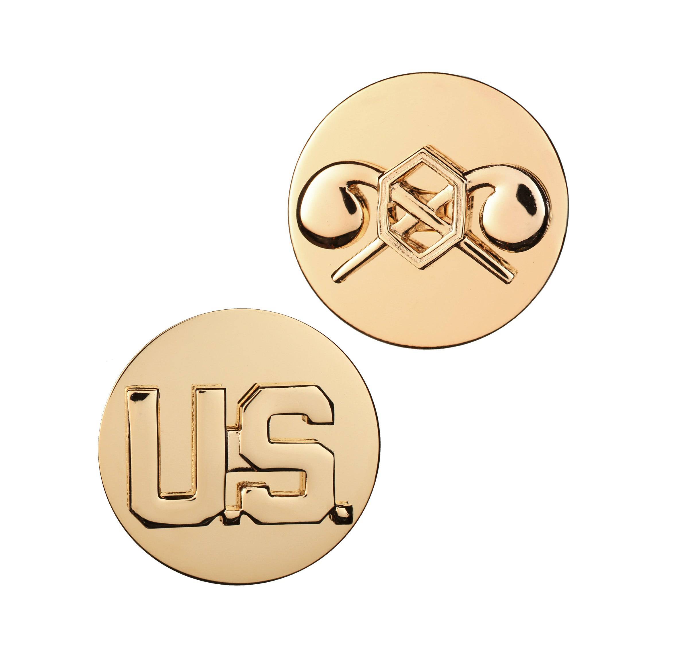 Stab Pin Check U.S. Army Enlisted Chemical & U.S. STA-BRITE® Pin-on (pair)