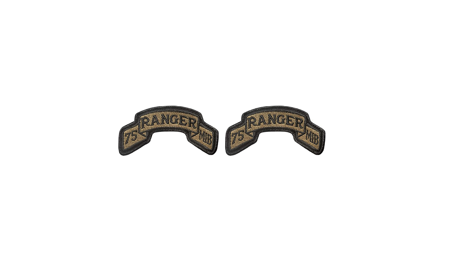 U.S. Army 75th Ranger MIB OCP Scroll with Hook Fastener (pair)