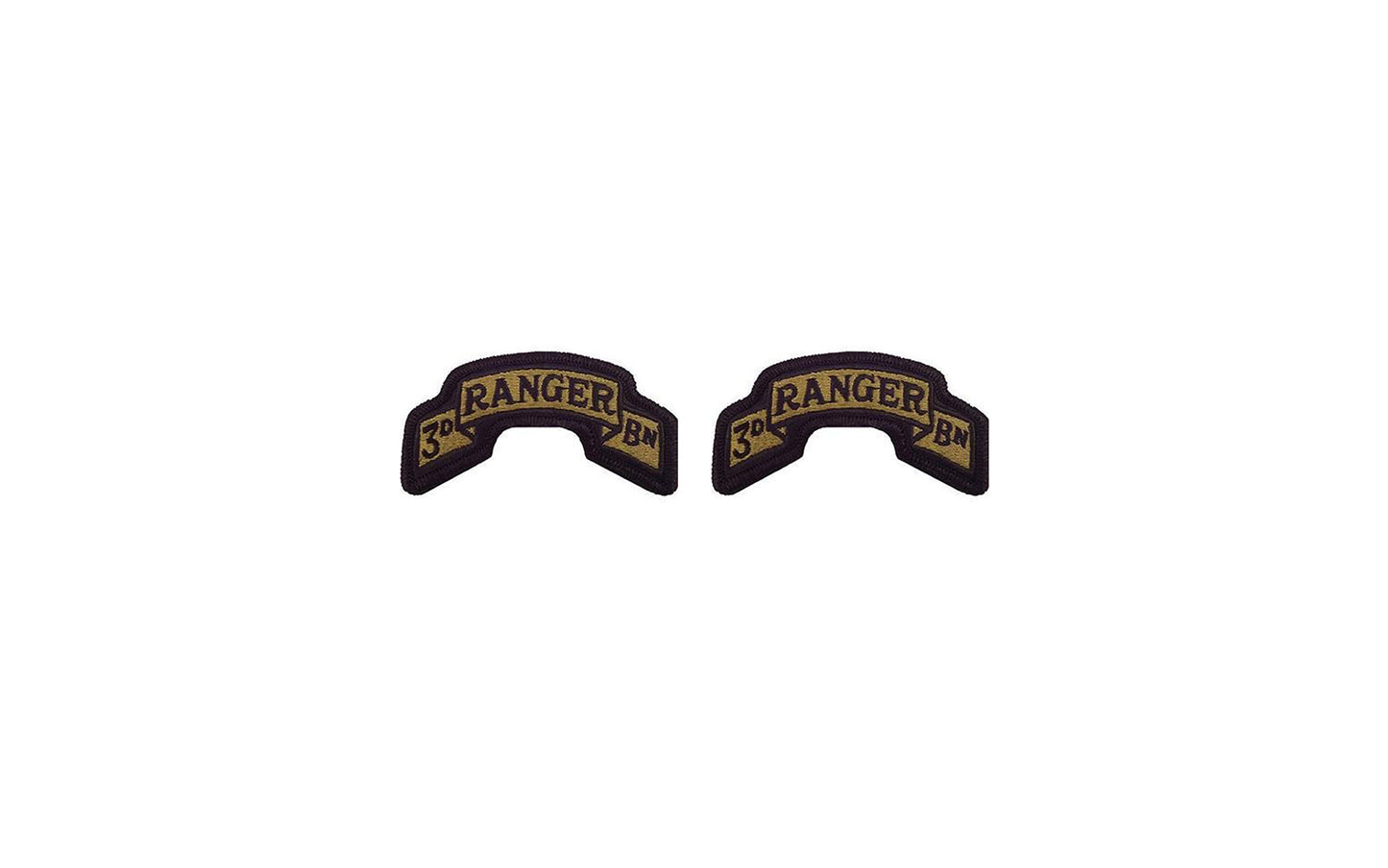 U.S. Army 75th Ranger Regiment 3rd Battalion OCP Scroll with Hook Fastener (pair)