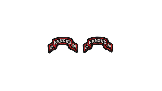 U.S. Army 75th Ranger Regiment 2nd Battalion SEW ON AGSU Color tab (pair)