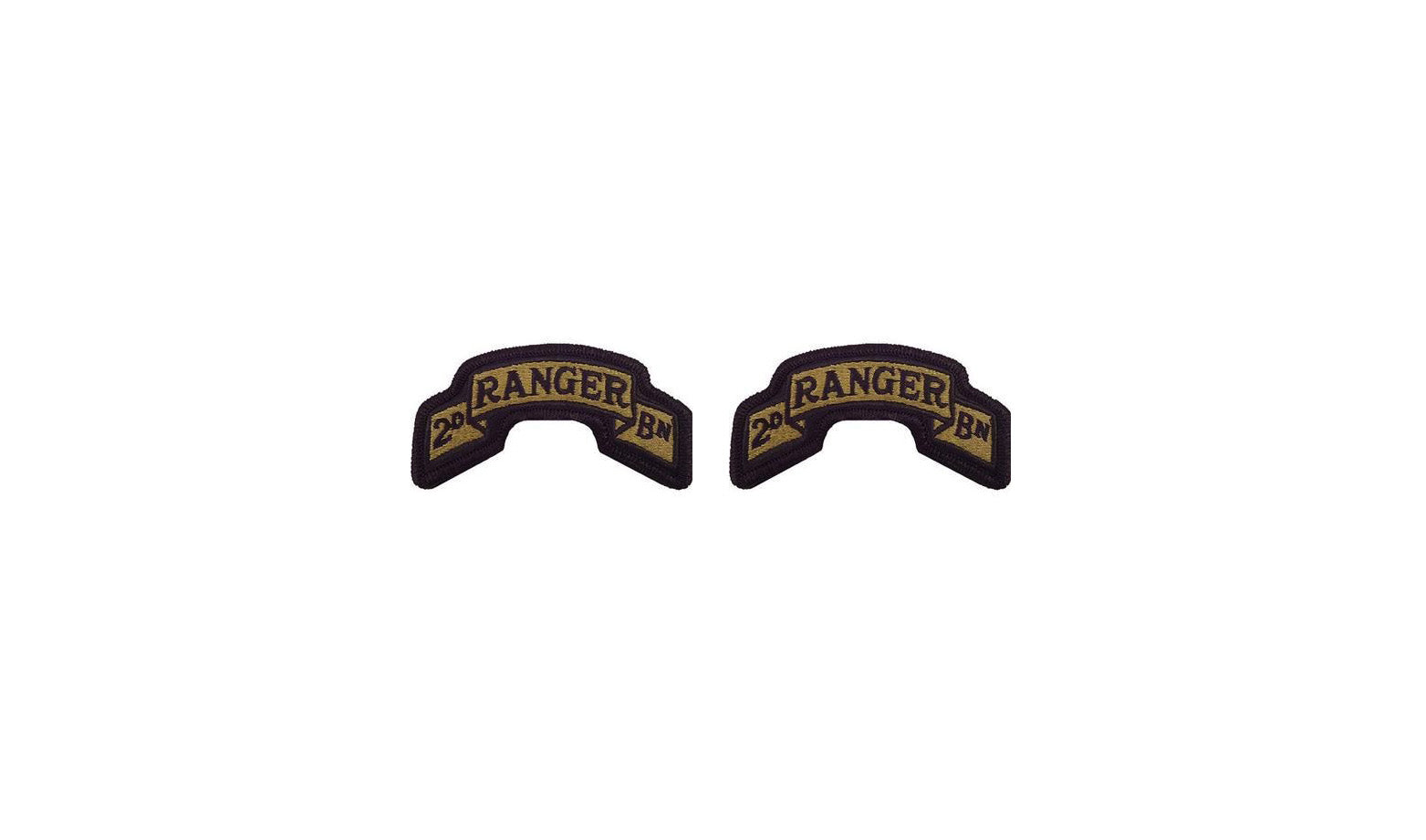 U.S. Army 75th Ranger Regiment 2nd Battalion OCP Scroll with Hook Fastener (pair).