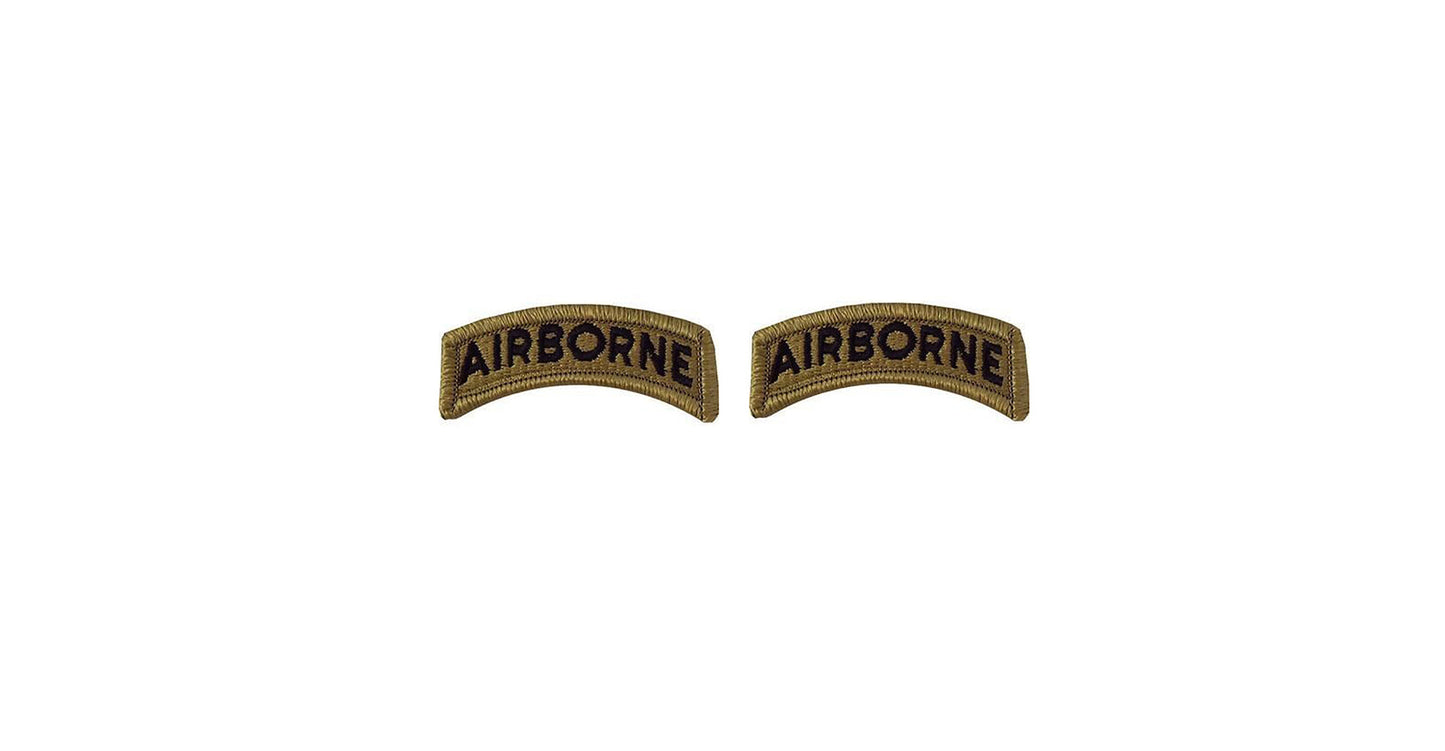 U.S. Army Airborne OCP Tab with Hook Fastener (pair)