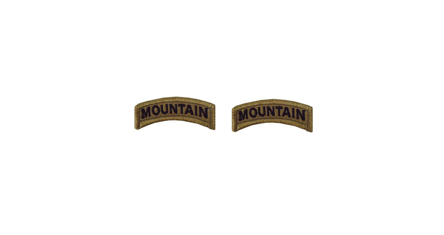 U.S. Army Mountain OCP Tab with Hook Fastener (pair)