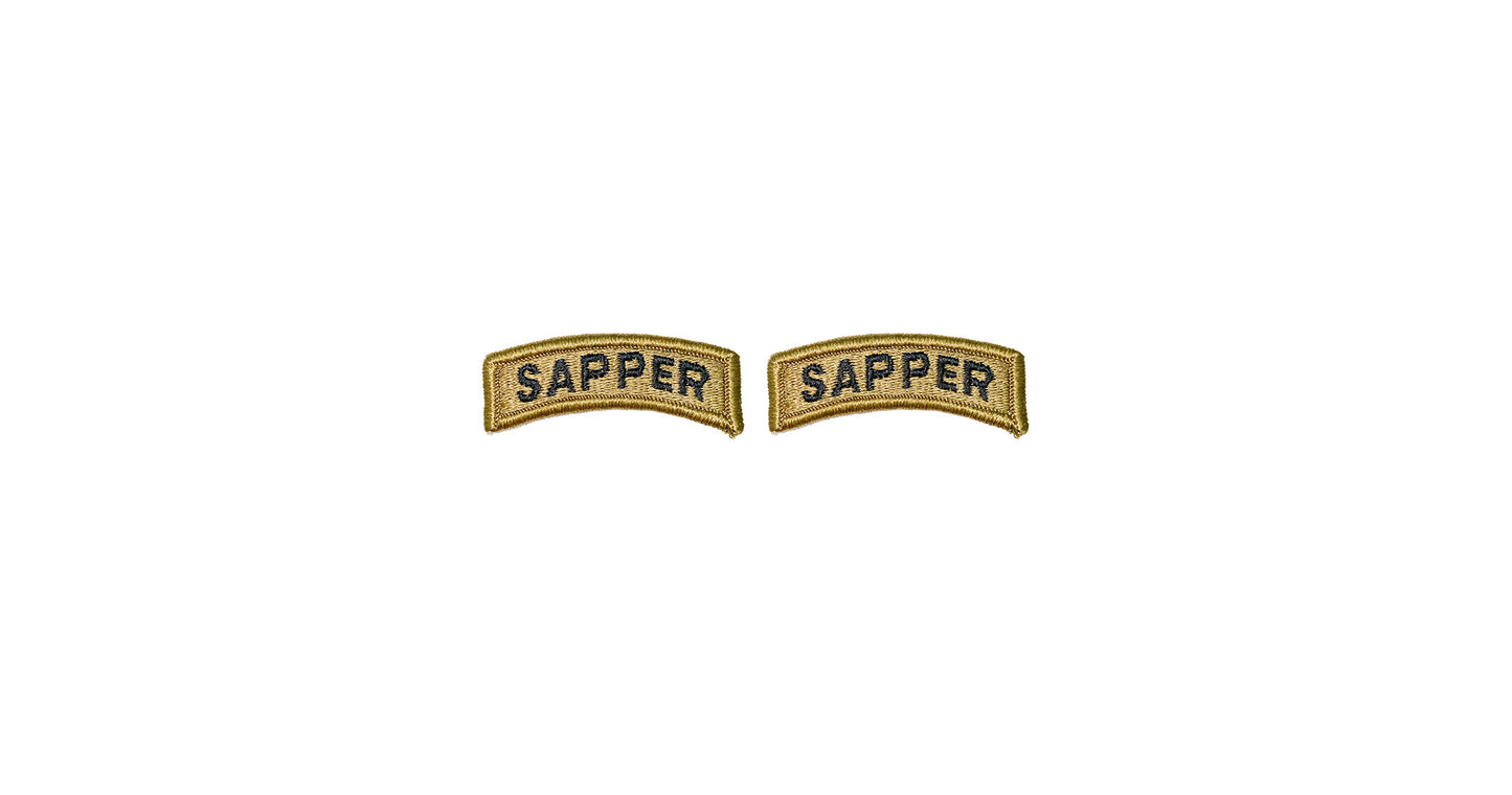 U.S. Army Sapper OCP Tab with Hook Fastener (pair)