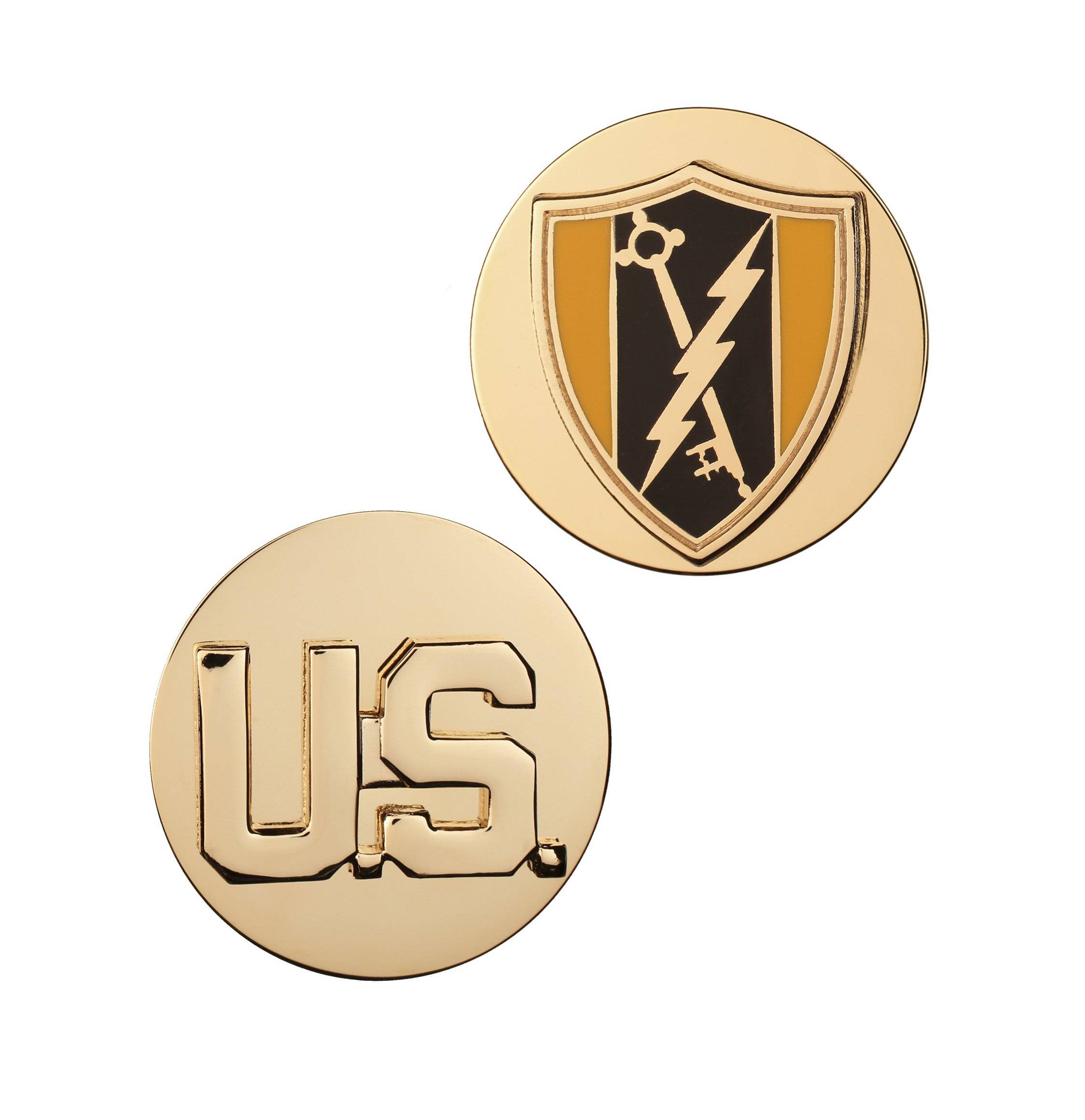 Stab Pin Check U.S. Army Enlisted Electronic Warfare & U.S. STA-BRITE® Pin-on (pair)