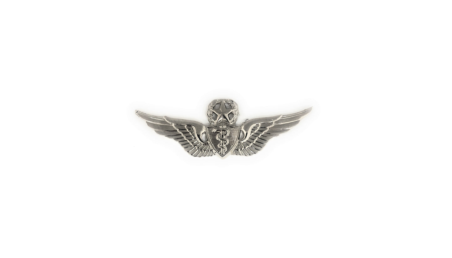 US Army Flight Surgeon Master Dress Mini STA-BRITE® Pin On Badge