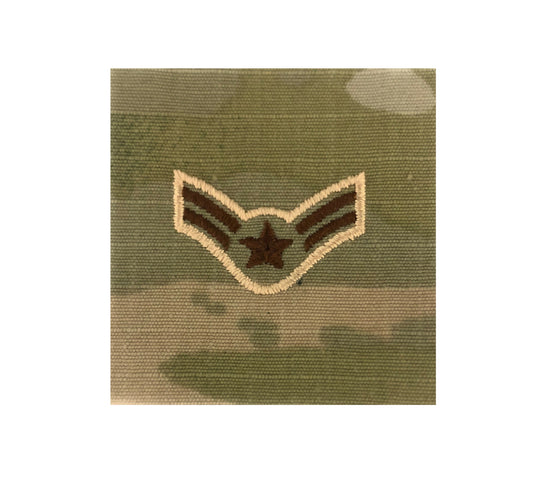 US Air Force E3 Airman 1st Class OCP Spice Brown Sew-On Rank For Shirt,Jacket,Coat