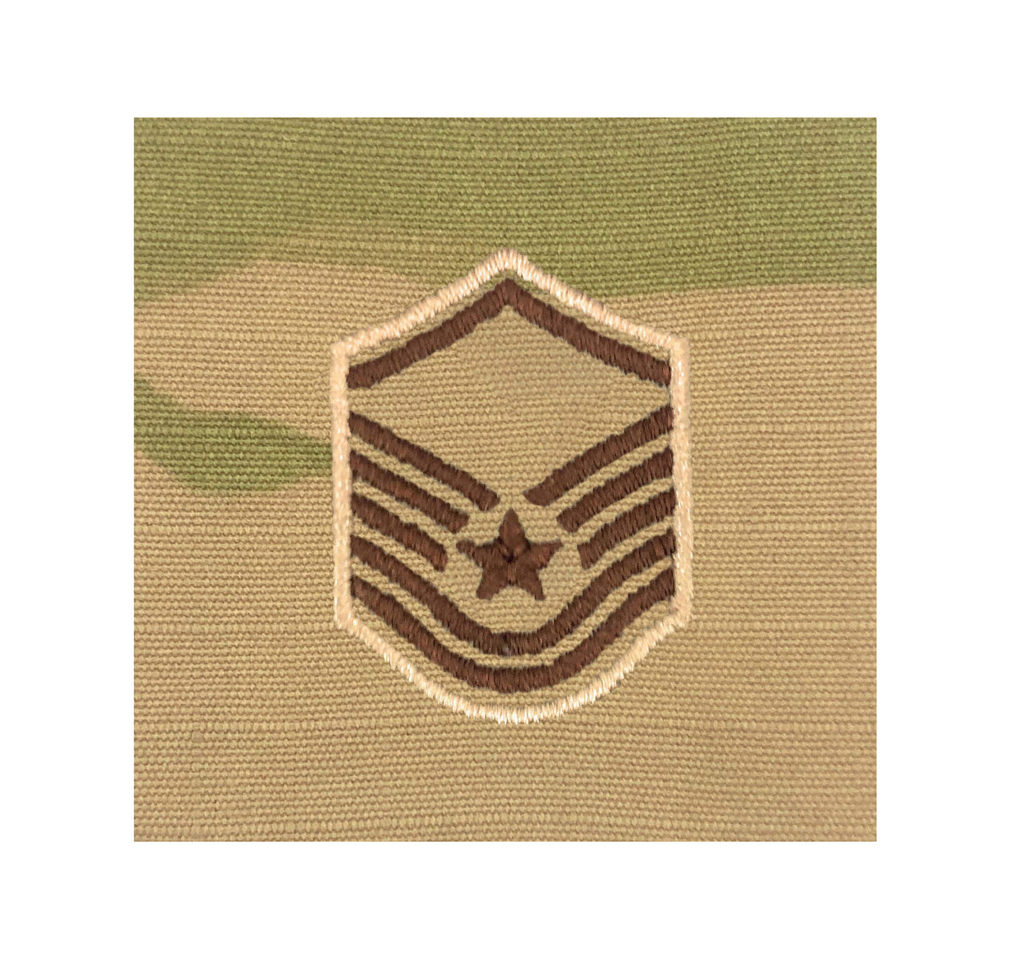 U.S. Air Force E7 Master Sergeant OCP Spice Brown Sew-On Rank For Shirt, Jacket, Coat
