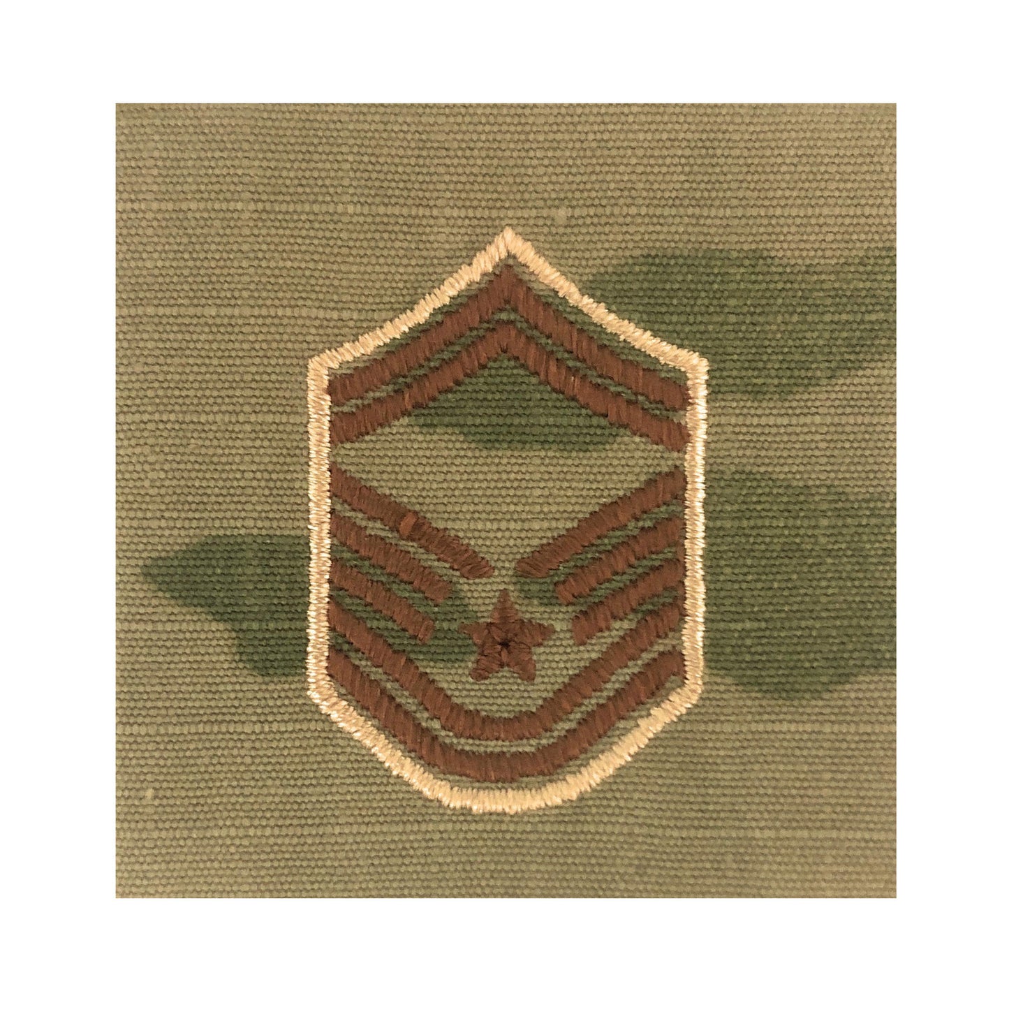 U.S. Air Force E8 Senior Master Sergeant OCP Spice Brown Sew-On Rank For Shirt,Jacket,Coat