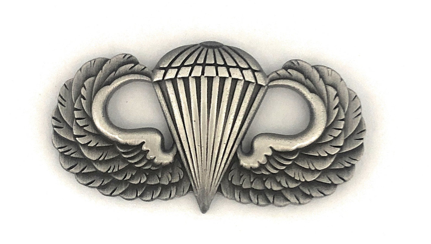 U.S. Army Parachutist Jump Wing Basic (Silver-Oxide)