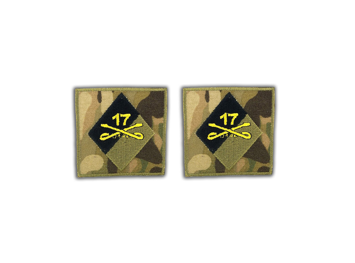 U.S. Army 17th Cavalry Helmet OCP Patch (pair)