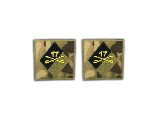 U.S. Army 17th Cavalry Helmet OCP Patch (pair)