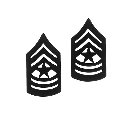 U.S. Army E9 Sergeant Major Sta-Brite® Black Metal Pin-on Rank