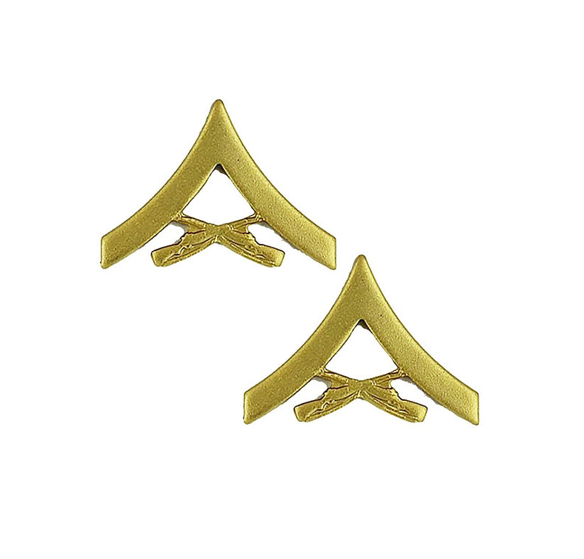 U.S. Marine Corps Lance Corporal Satin Gold Rank – Sta-Brite Insignia Inc.