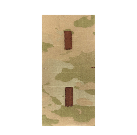 U.S. Air Force O1 2nd Lieutenant OCP Spice Brown Sew-on Rank (For Cap “Only”)