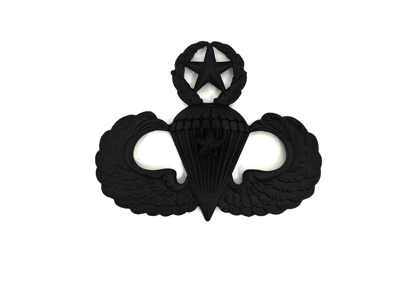 U.S. Army Combat Parachutists (Jump Wings) 1 Jump Master STA-BRITE® BLACK Metal Pin-on Badge