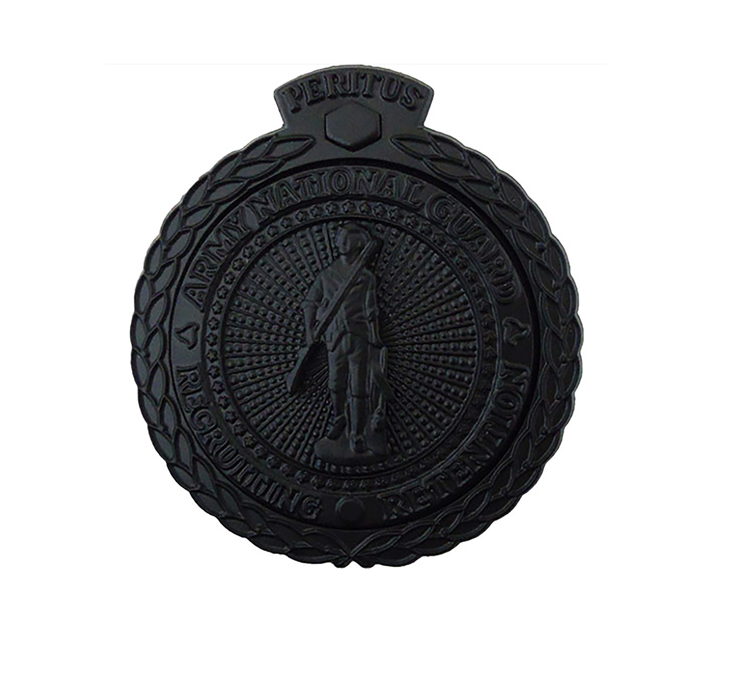 U.S. Army National Guard Recruiting Retention STA-BRITE® BLACK Metal Master Badge
