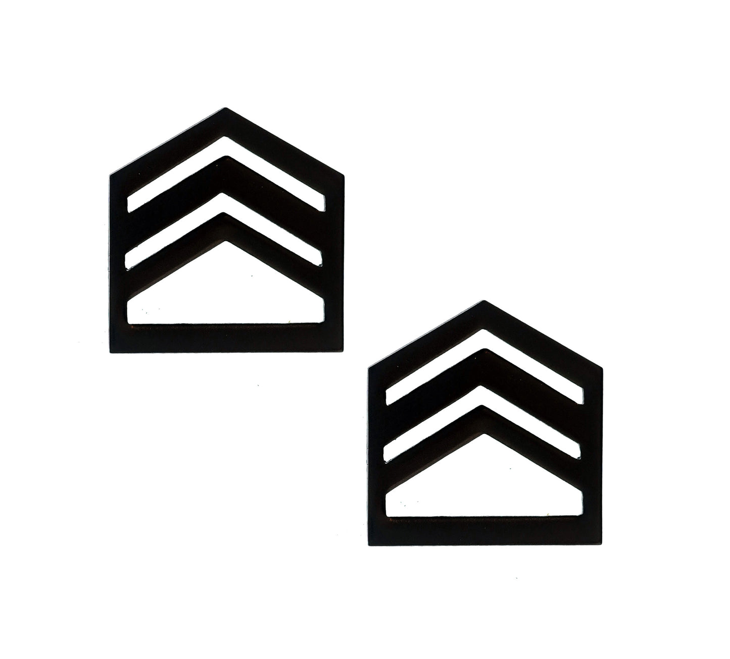 ROTC Staff Sergeant STA-BRITE® (Black) Rank Pin-on (pair)