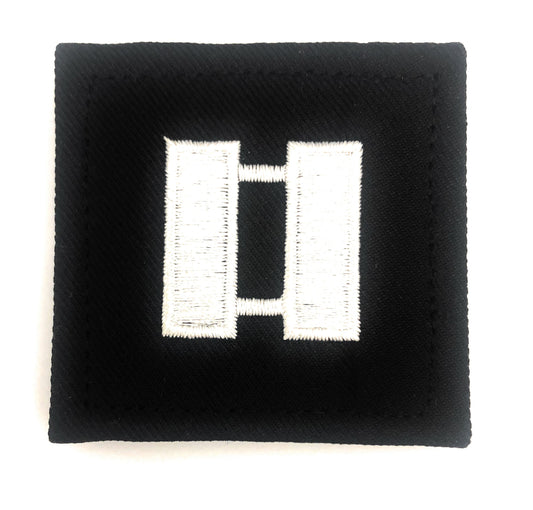 (O3) Captain 2x2 Black Rank with Hook Fastener (each)