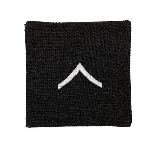 Private (PV2) 2X2 Black with Hook Fastener - Sta-Brite Insignia Inc.