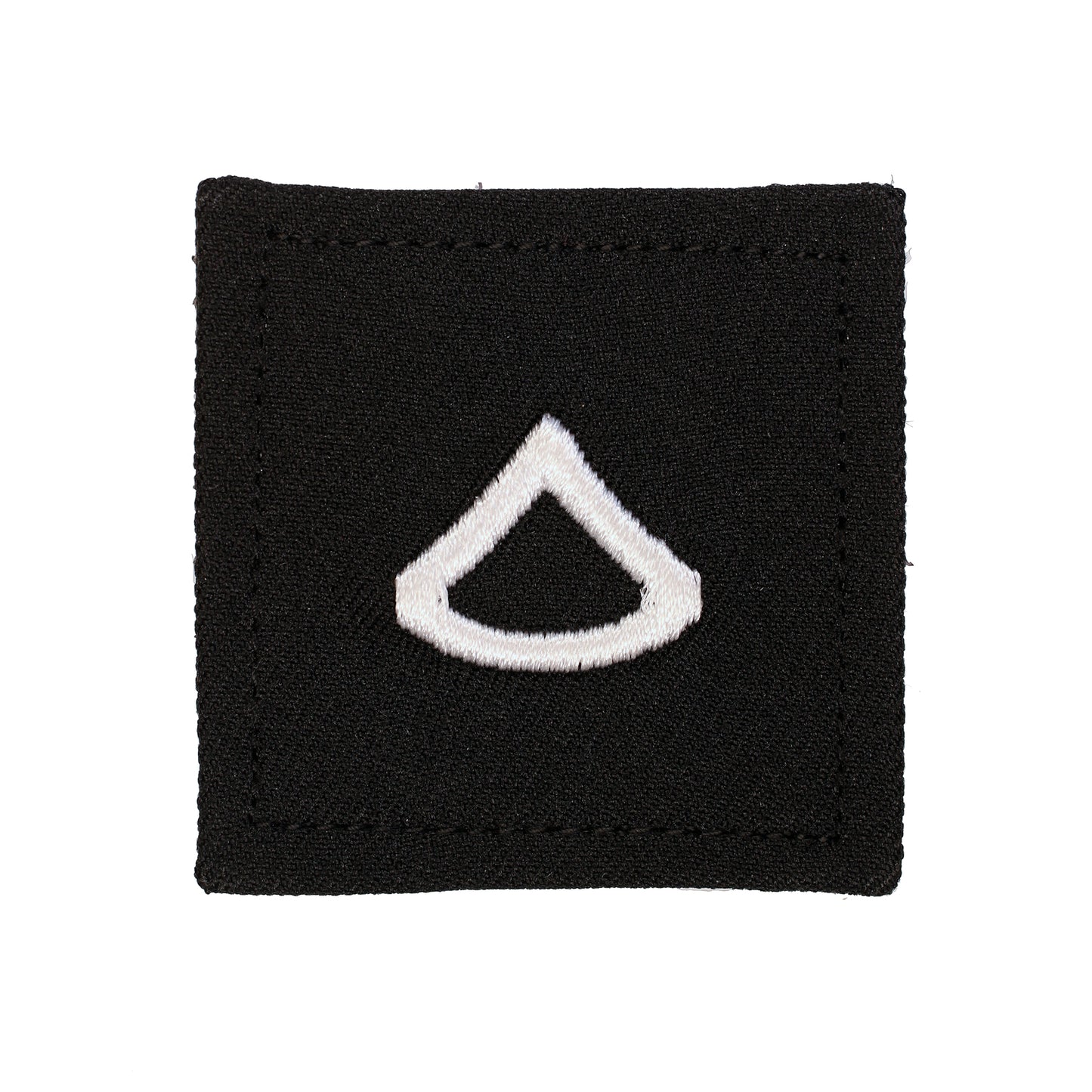 Private First Class 2X2 Black with Hook Fastener