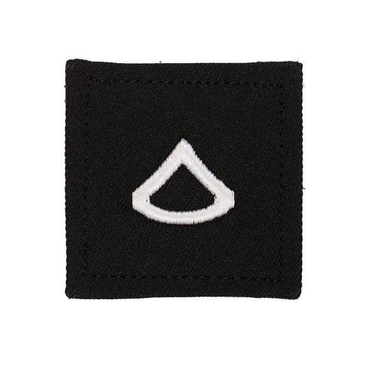 Private First Class 2X2 Black with Hook Fastener - Sta-Brite Insignia Inc.
