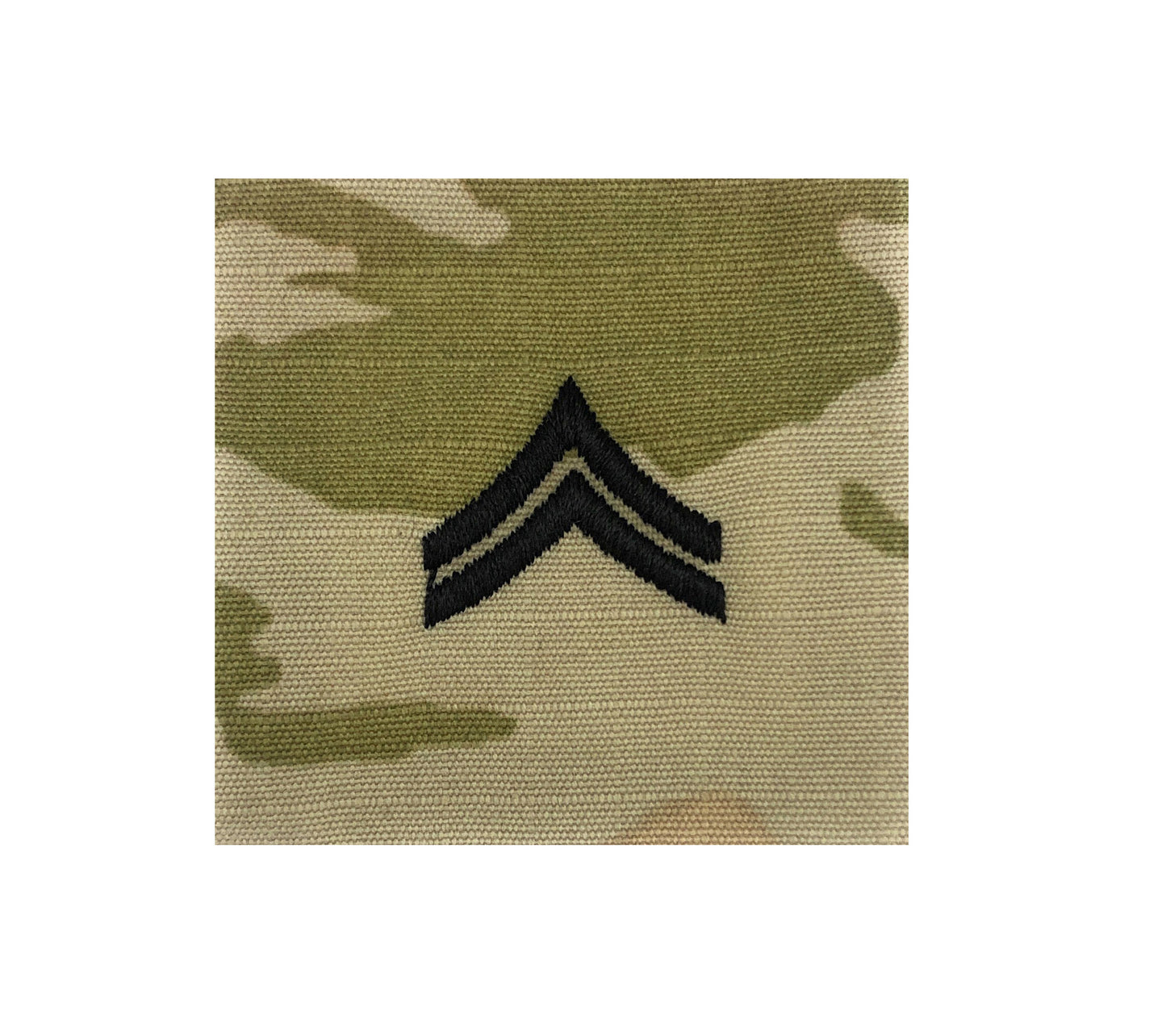 US Army E4 Corporal OCP 2x2 Sew-On Rank For Shirt,Jacket,Coat