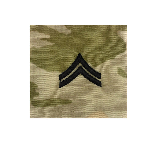 U.S. Army E4 Corporal OCP 2x2 Sew-On Rank (For Shirt, Jacket, Coat)