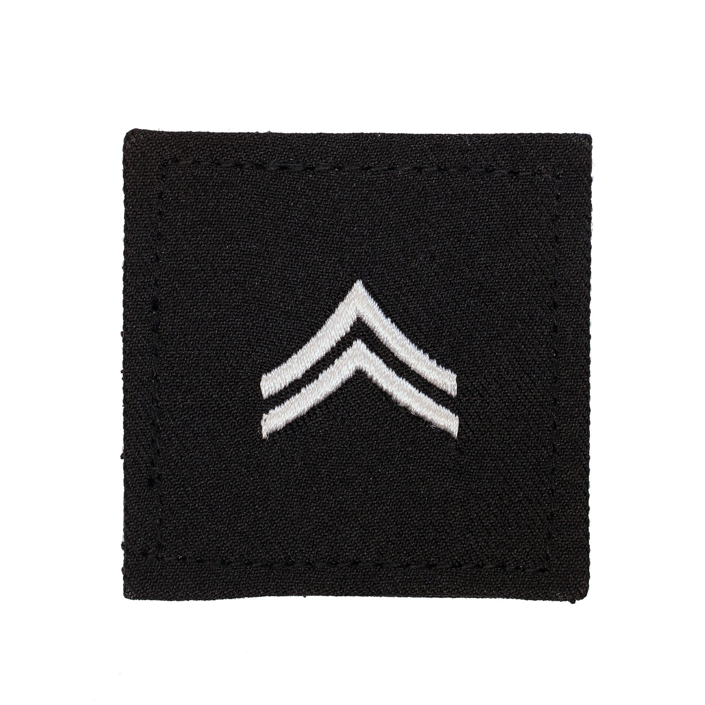 Army Corporal 2X2 Black with Hook Fastener