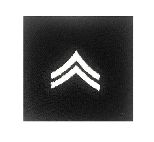 (E4) Corporal 2x2 Black Sew-on Rank (each)