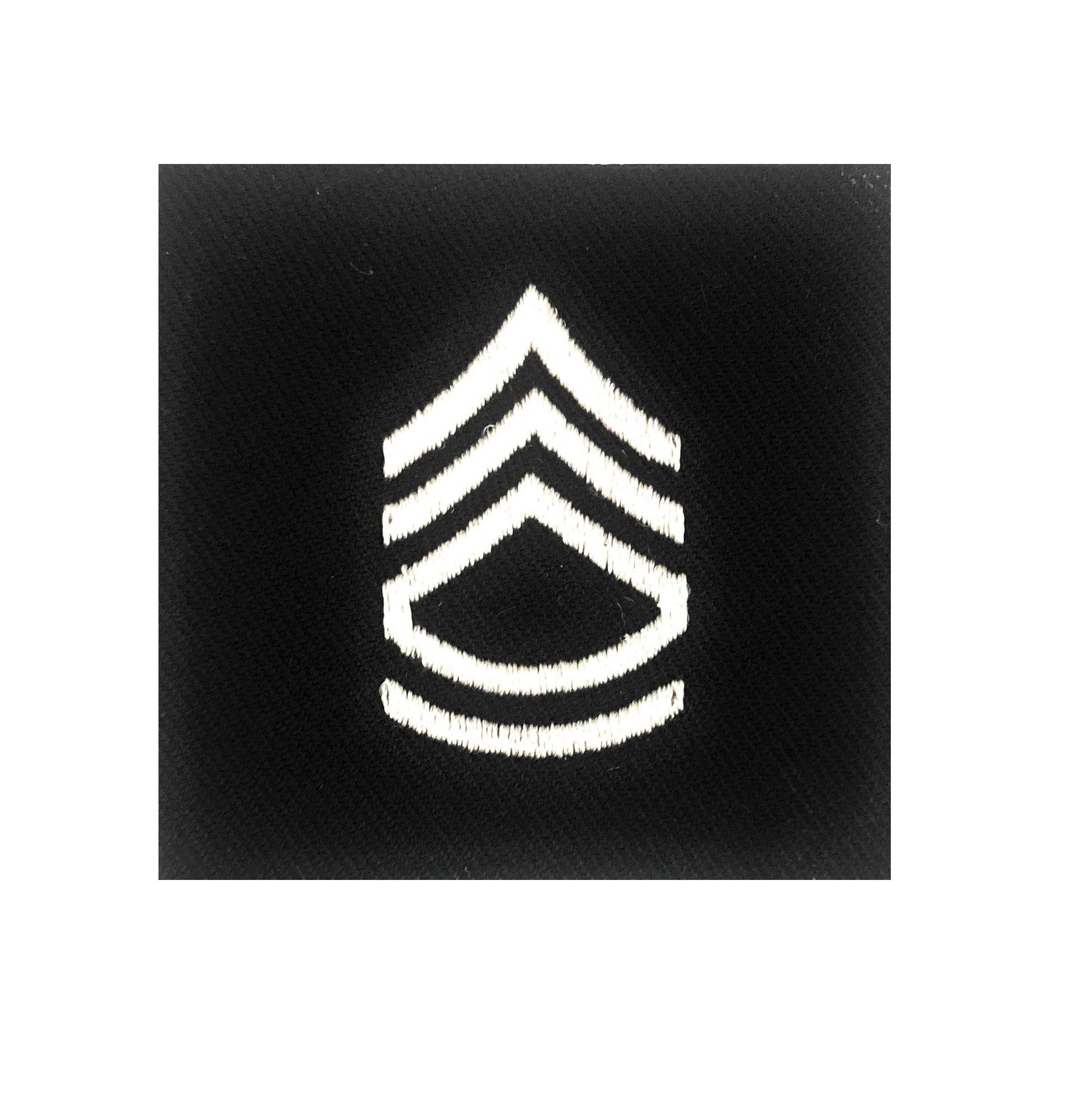 (E7) Sergeant First Class 2x2 Black Sew-on Rank (each) | Sta-Brite ...
