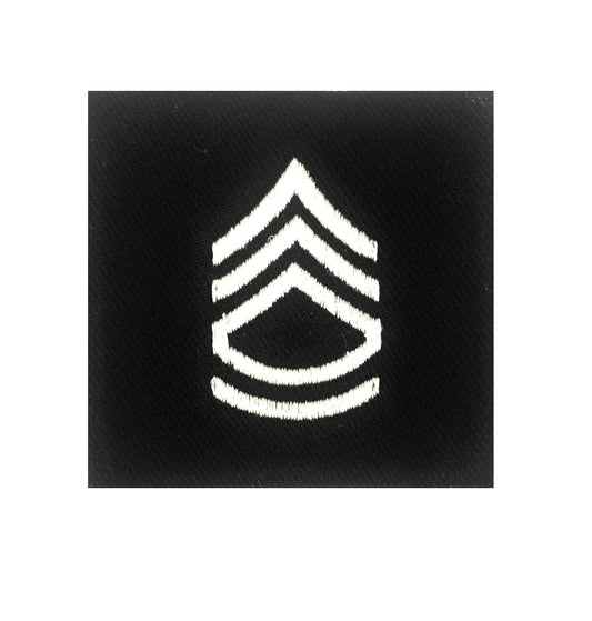 (E7) Sergeant First Class 2x2 Black Sew-on Rank (each)