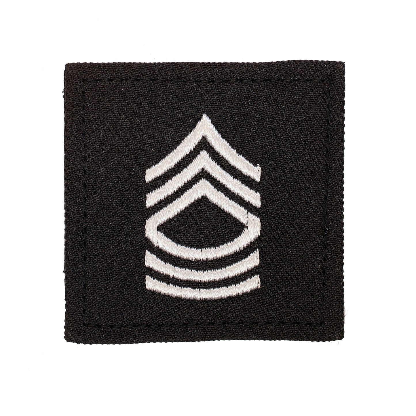 Army Master SGT 2x2 Black with Hook Fastener