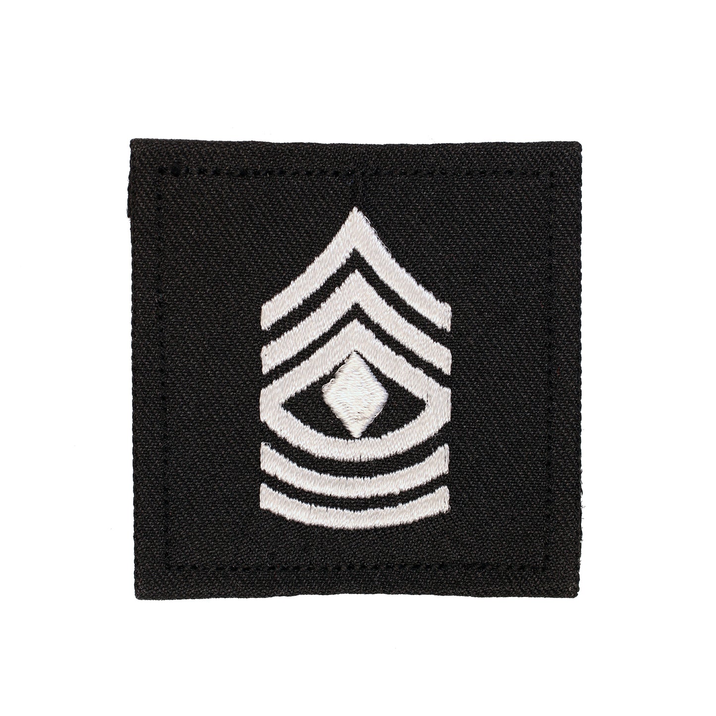 US Army 1st SGT 2x2 Black with Hook Fastener