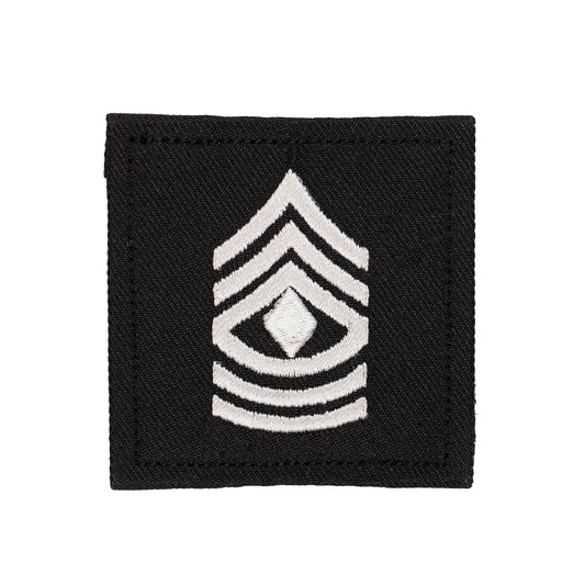 US Army 1st SGT 2x2 Black with Hook Fastener - Sta-Brite Insignia Inc.