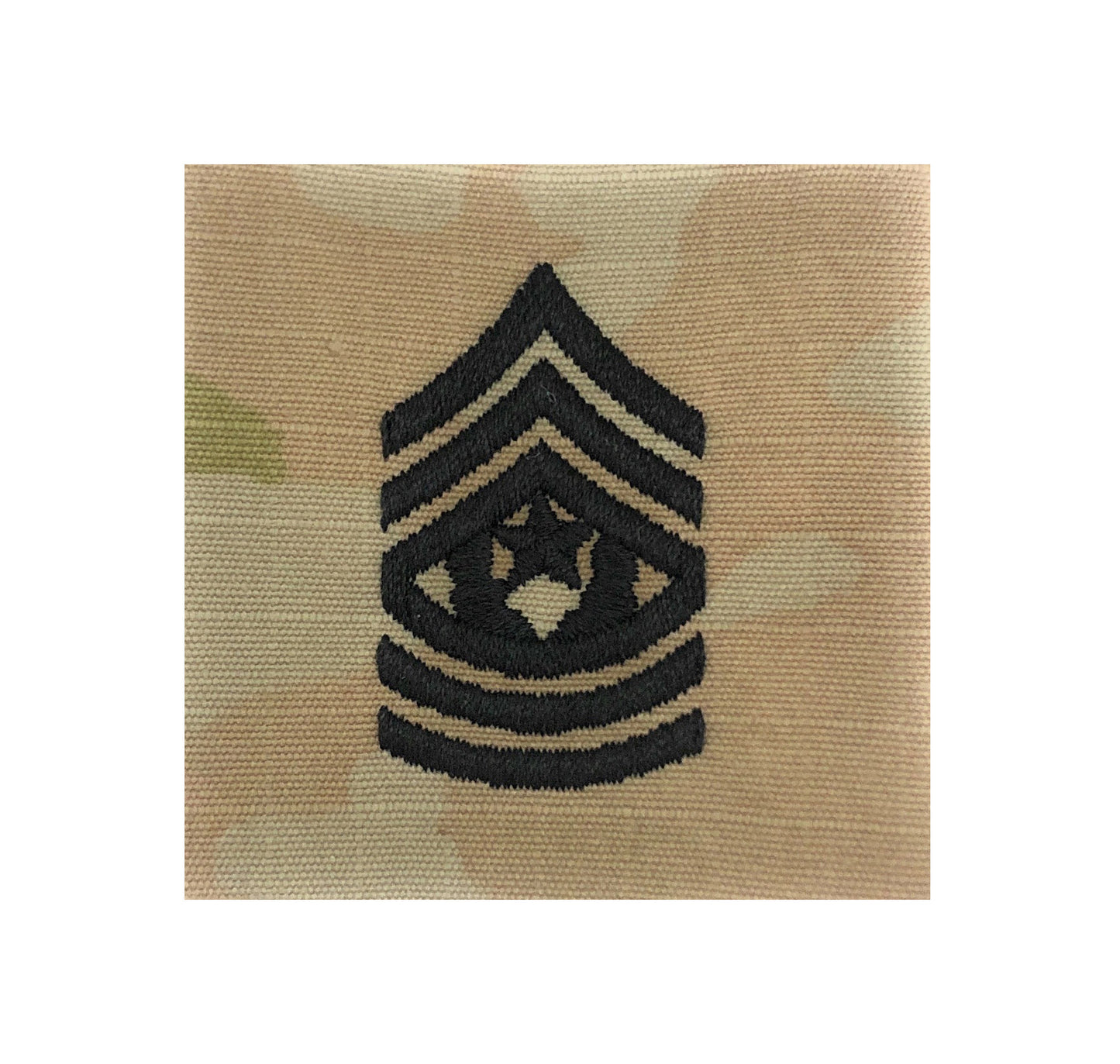US Army E9 Command Sergeant Major OCP 2x2 Sew-On Rank (For Shirt, Jacket, Coat)